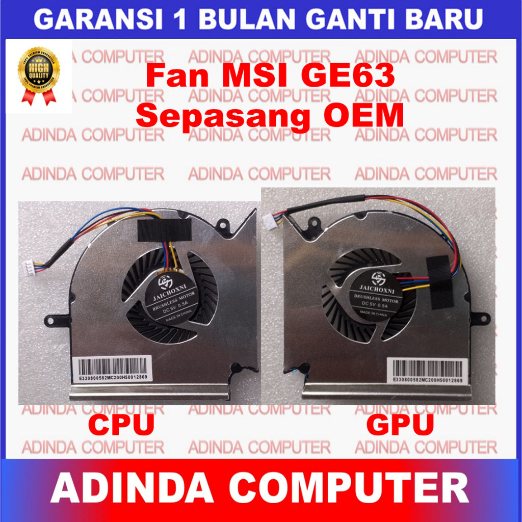 MSI GE63 GP73 GL73 GP63 GE63VR GL63 GV63 GE73 GL73VR คู่ OEM
