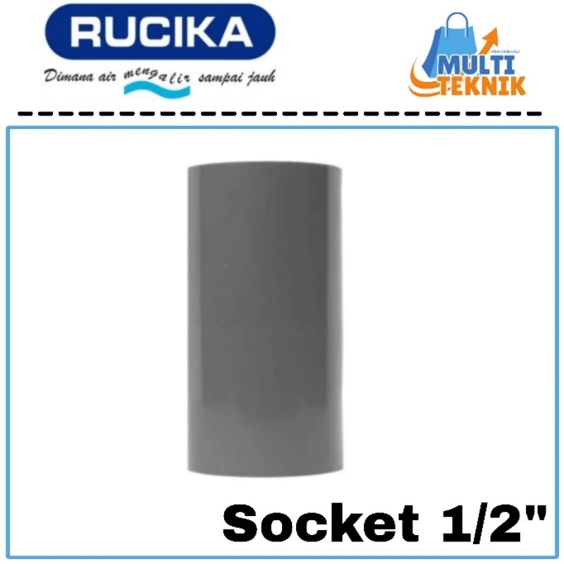 RUCIKA ถุงเท้าเชื่อมต่อท่อ PVC AW 1/2" Soch AW 1/2 นิ้ว