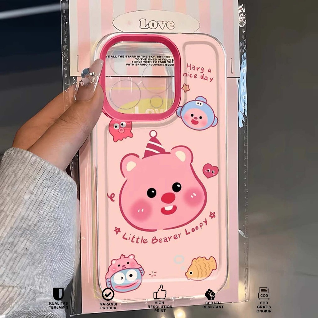 Fancy Loopy Avatar Pink Soft Case Hp Samsung A56 A36 A26 A16 A15 A14 A55 5G A53 5G A35 A06 A25 A54 5