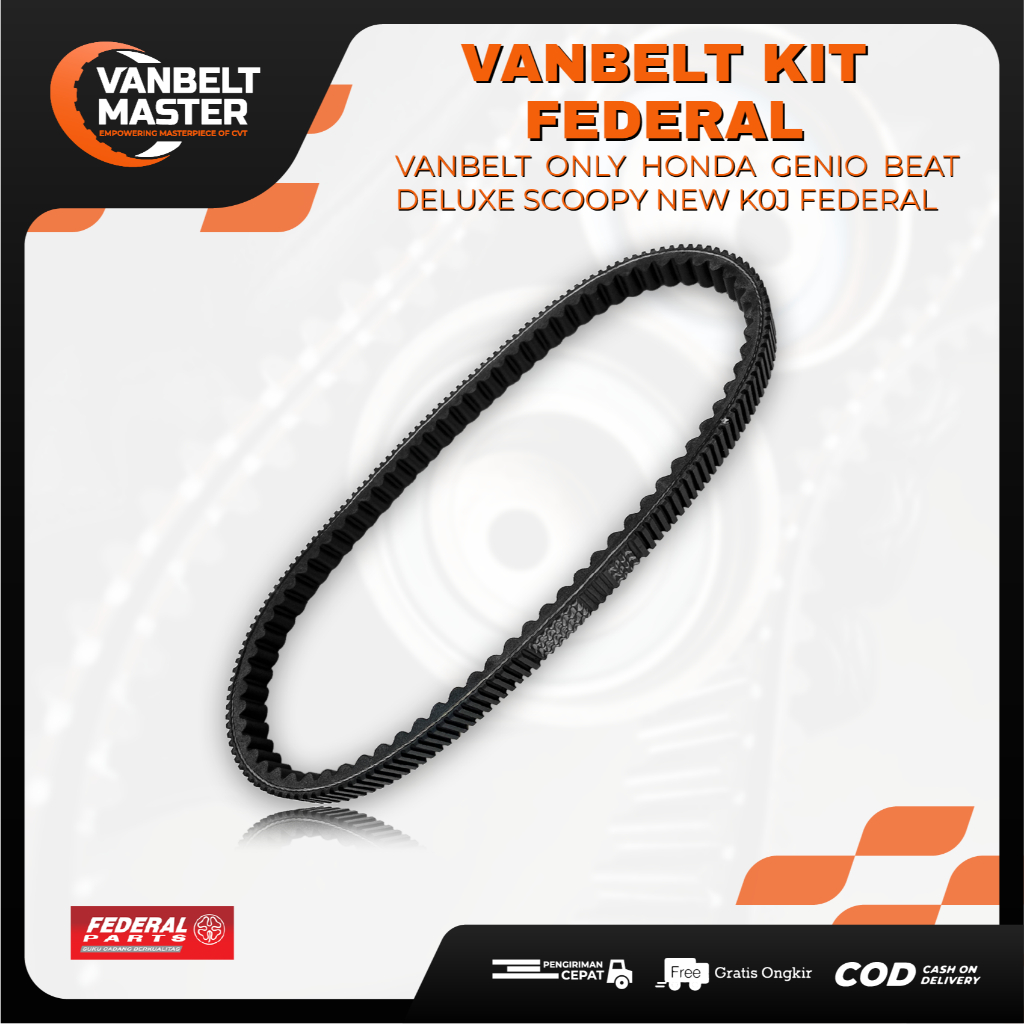 Federal Vanbelt V เข็มขัด Fanbelt Genio Beat Deluxe Street Scoopy ใหม่ K2F K1A K0J FP-23100-K0J-2100