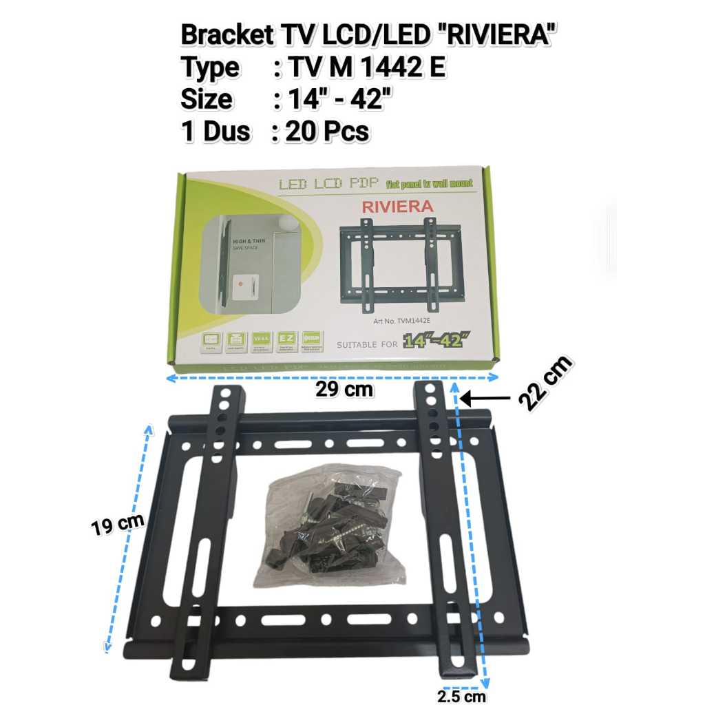 ขายึดทีวี lcd/led riviera type m1442e m 1442 e 14-42"