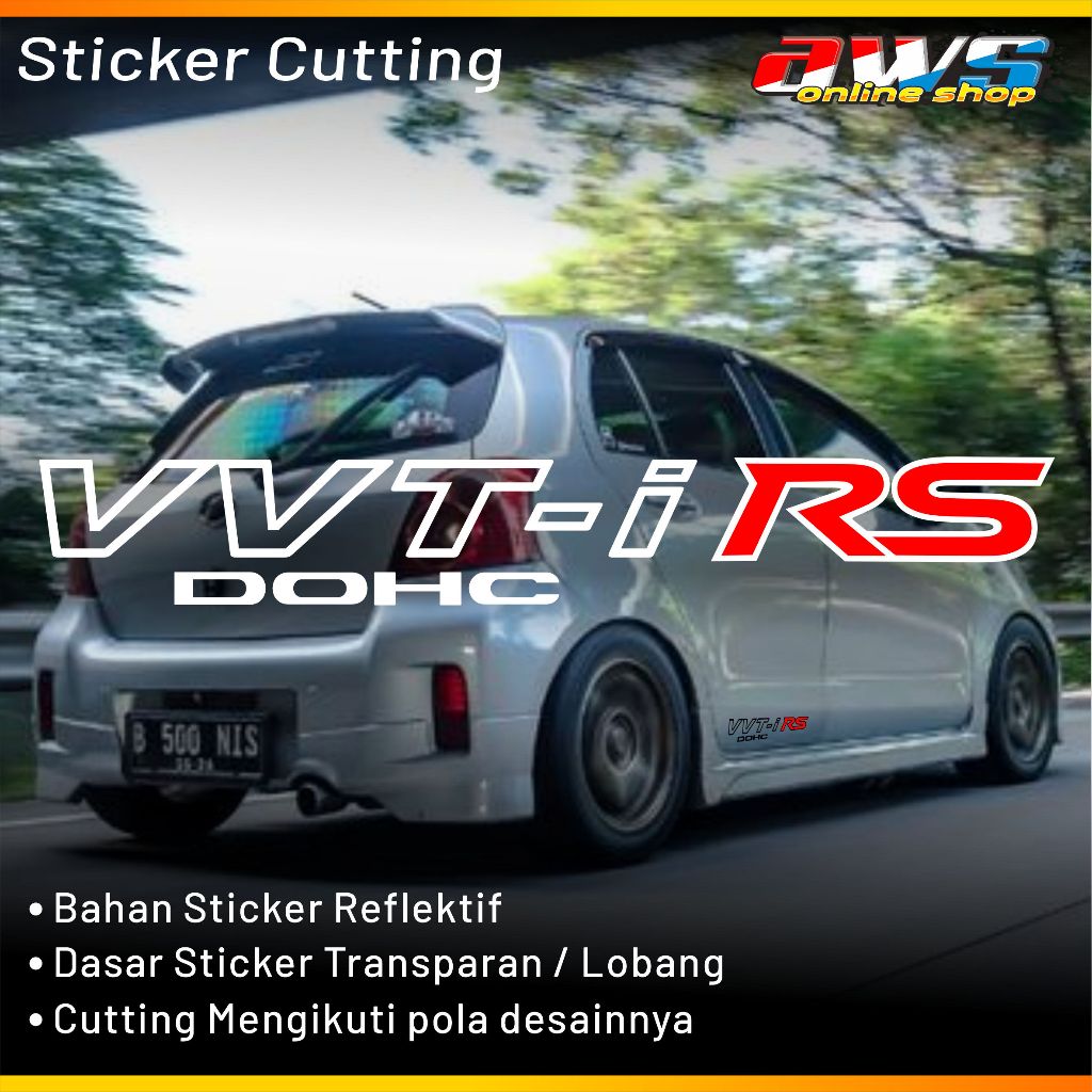 VVTi DOHC RS สติ๊กเกอร์ตัดสําหรับประตูรถคู่
