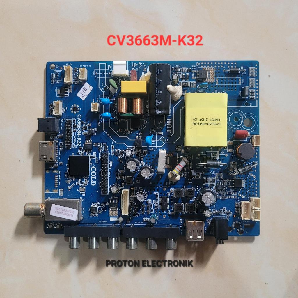 MESIN Polytron PLD CV3663M-K32 LED TV เมนบอร์ด PLD24TV0855 24TV0855 24TV1855 24V123 PLD24V123 32TV18