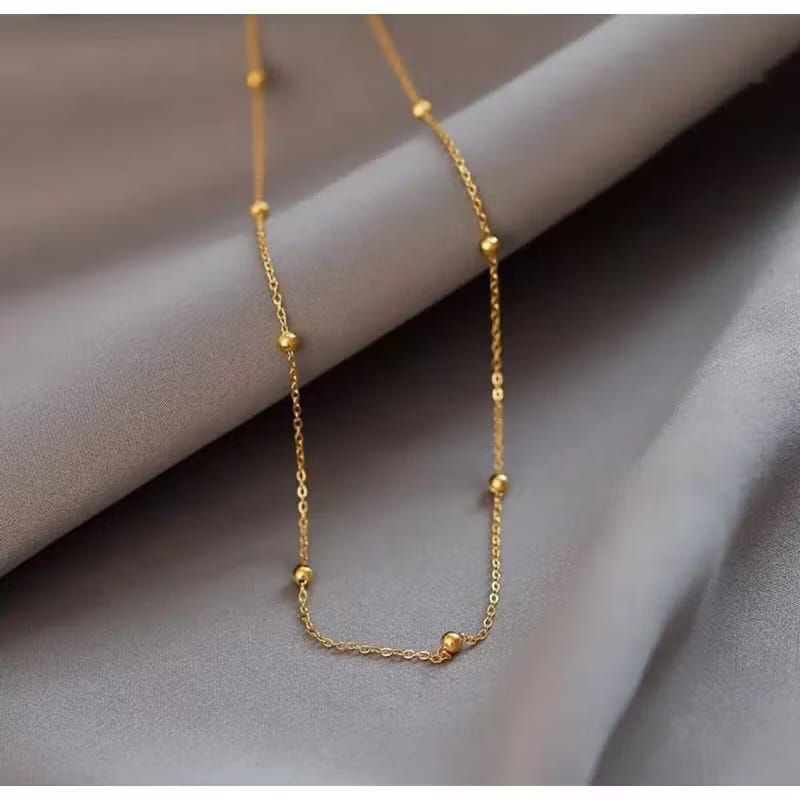 สร้อยคอ Boba gold motif ทําจากไทเทเนียม
