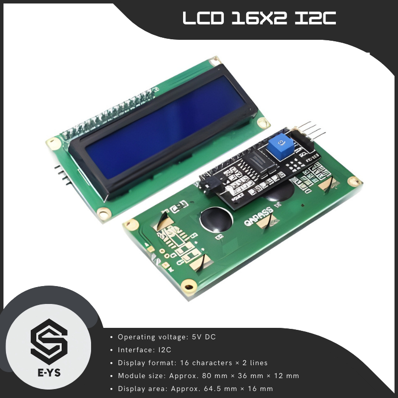 โมดูลแสดงผล LCD 16x2 ~ 1602 I2C