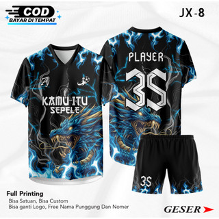 Jersey Futsal / Sepak Bola Full Printing Bebas Custom Design [ BISA SATUAN ] JX 8