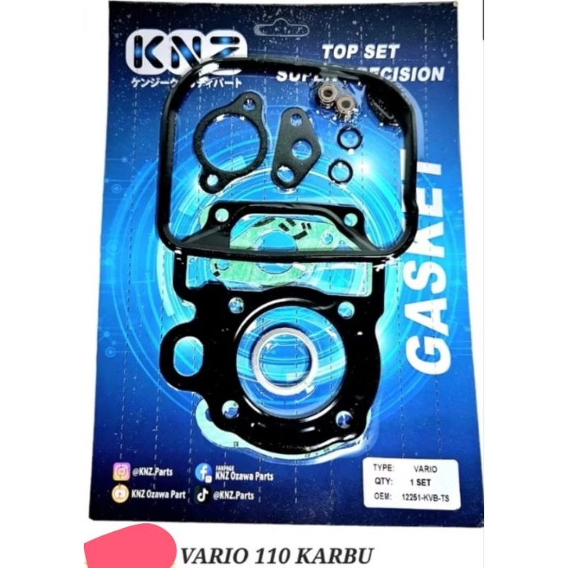 KNZ ปะเก็นชุดบน Vario 110 คาร์บูเรเตอร์KVB KNZ ยี่ห้อ