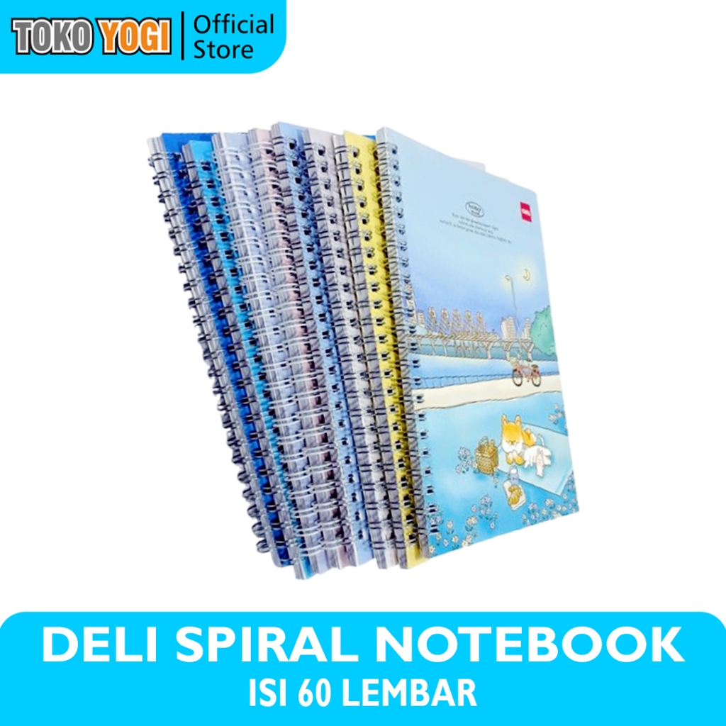 DELI SPIRAL NOTEBOOK LA560 A5 60 แผ่น || DELI TEXTBOOK