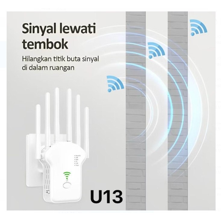 [ 6 เสาอากาศ u13 ] WIFI Expander 2400mb Home Wireless Repeater Wifi Repeater สัญญาณ Booster เสาอากาศ