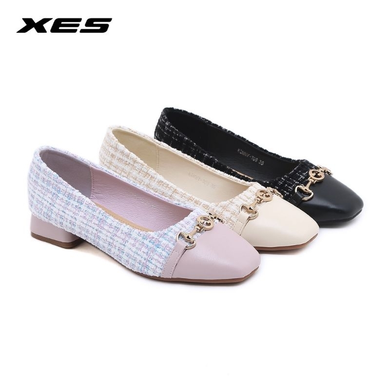 [สีดําเท่านั้น] XES KIMMY-309 ผู้หญิง Chunky Heels รองเท้าโลฟเฟอร์ ELLORA EG 322-98 ผู้หญิง Chunky H