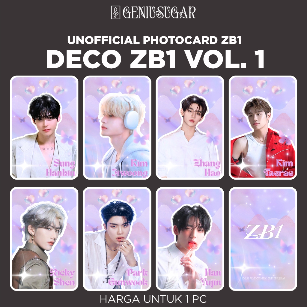 [ZB1] DECO FANMADE VOL.1 PHOTOCARD UNOFFICIAL
