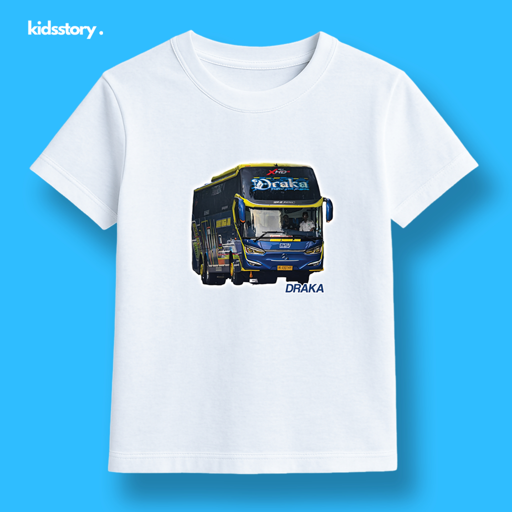 Basuri Bus Draka Bis Tellet เสื้อยืดเด็กพรีเมี่ยม unisex (1-12 ปี)//เด็กชาย//เด็กหญิง