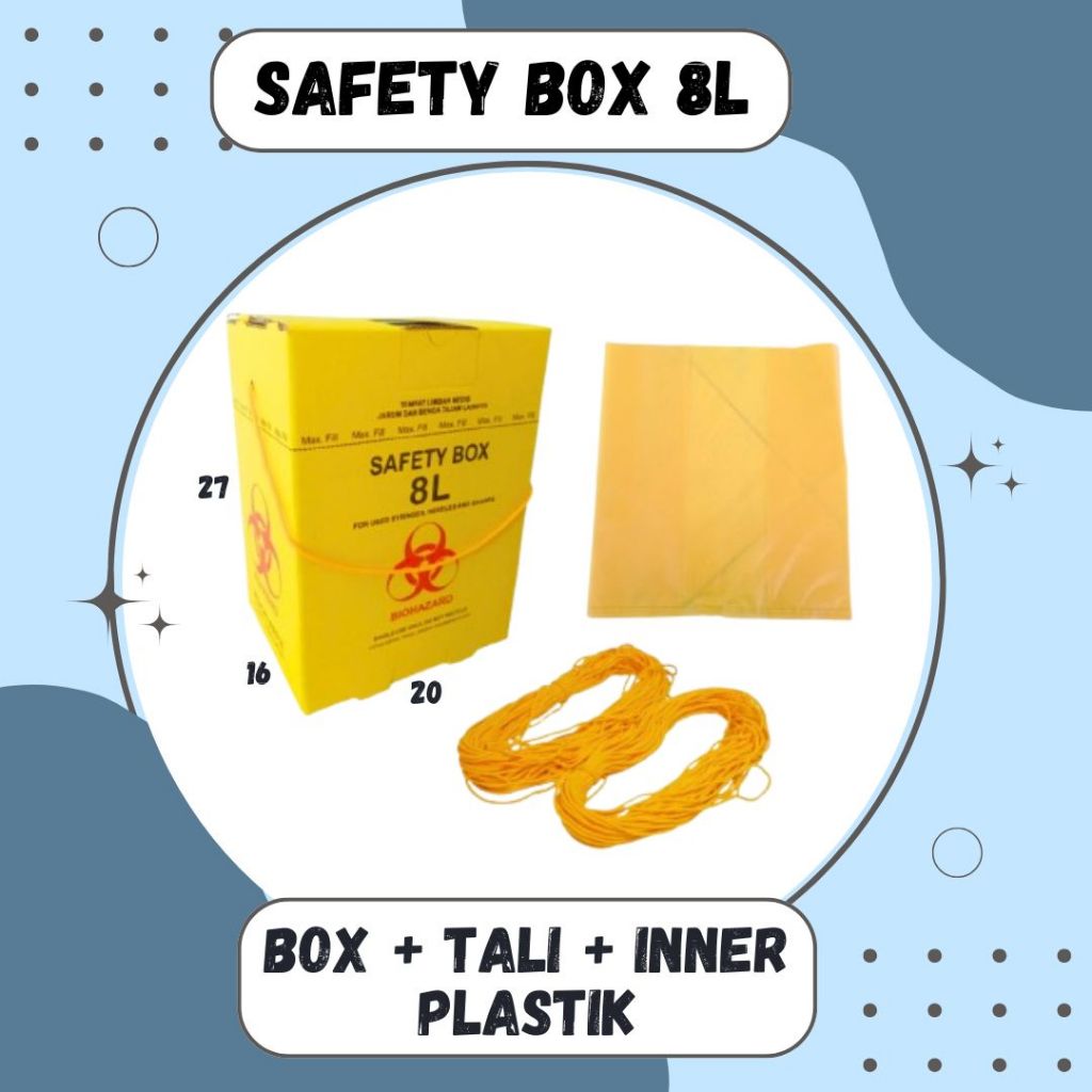 กล่องนิรภัย 8L Medical Waste Box Medical Safety Box Medical Waste Box Biohazard Medical