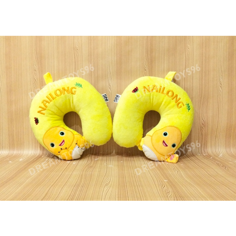 Dreamtoys96 หมอนรองคอ Dino Naloong พนักพิงศีรษะปุ่ม Dino สีเหลือง
