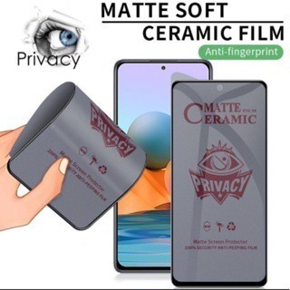 TEMPERED GLASS ANTI SPY CERAMIC สําหรับ INFINIX HOT 8 HOT 9 HOT 9 PLAY HOT 10 HOT 10 PLAY HOT 11 H0T