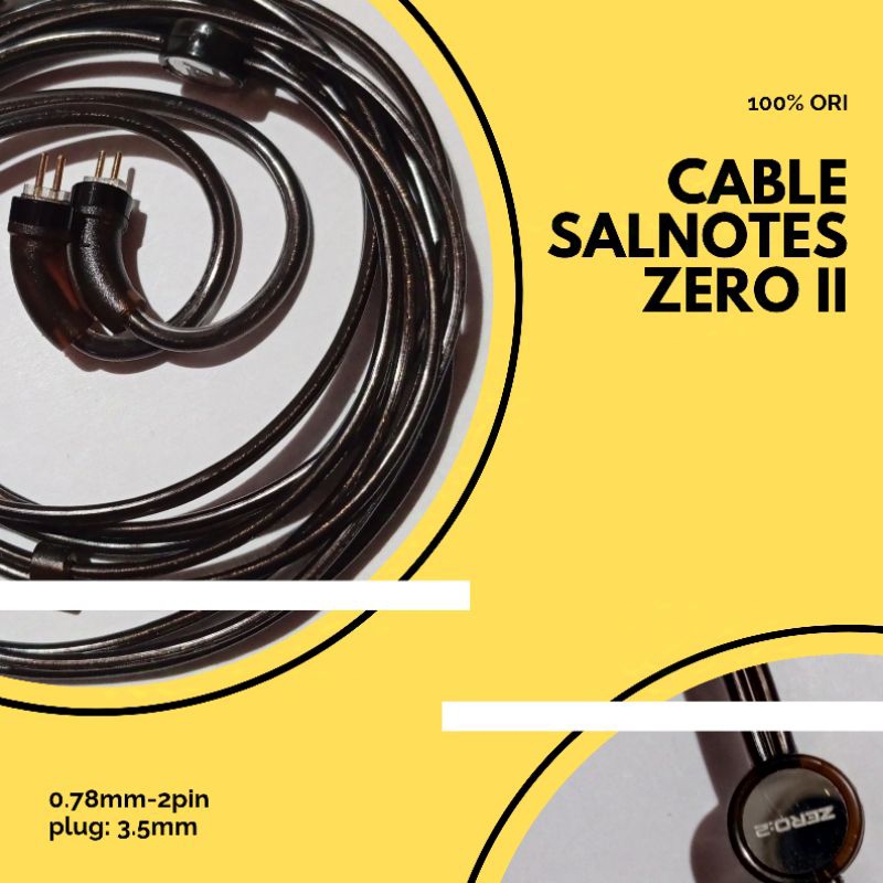 7Hz 7Hertz Salnotes Zero 2 สายเท่านั้น 0.78 มม.-2pin 3.5 มม.ปลาย - ใหม่
