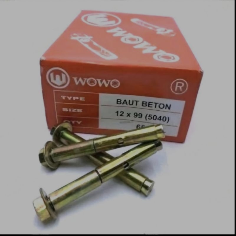 Dinabolt WOWO 12+399 (5040) - น๊อตคอนกรีต WOWO - ฟิชเชอร์คอนกรีต WOWO