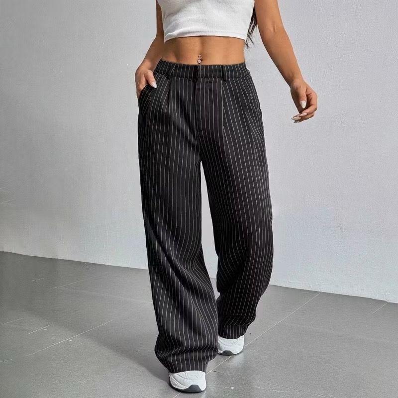 UNISEX STRIPE PANTS LOOSE PANTS STRIPE ANTI-WRAP PANTS