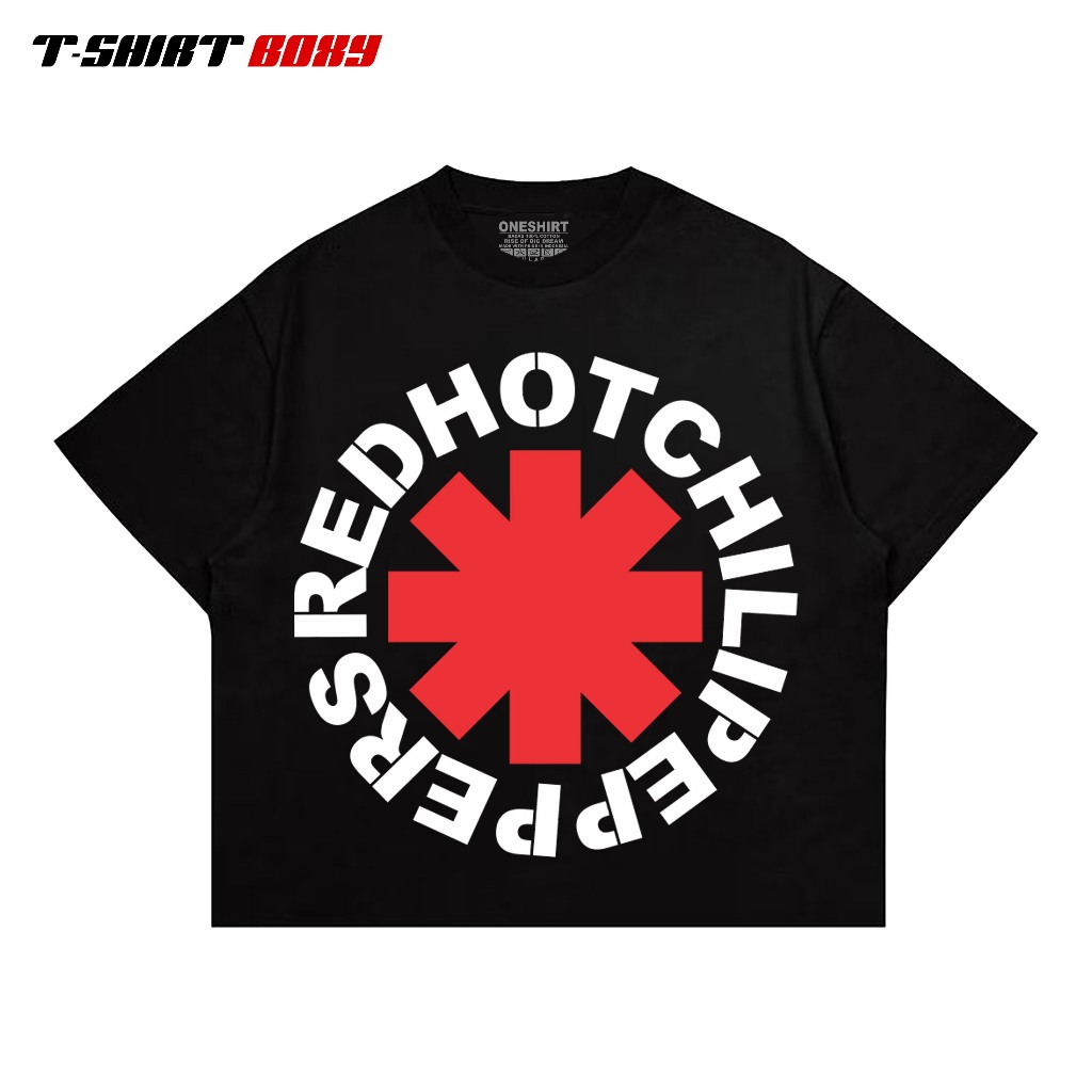 KATUN Oneshirt เสื้อยืด Oversize fit แขนสั้น Boxy Rhcp Logo เสื้อยืดผ้าฝ้ายสีดํา unisex