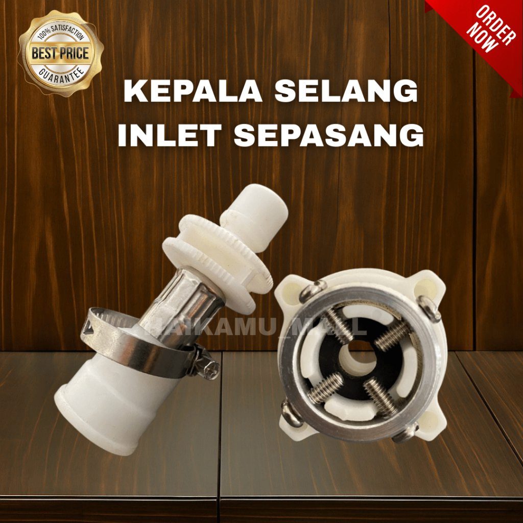 PAIR OF INLET HOSE HEAD / STRONG & PRACTICAL HOSE CONNECTORS