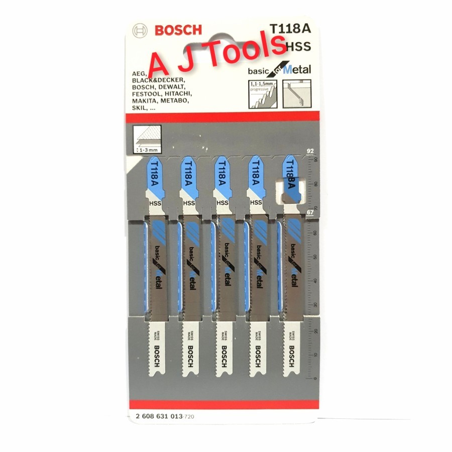 MATA BOSCH HSS T 118 A / T118A (013) IRON JIGSAW BLADE