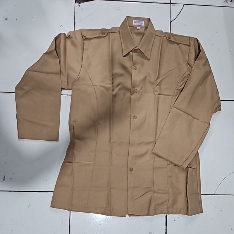 RIDHO JAYA ชุดลูกเสือแร็พilo คอปกแขนยาว วัสดุมาตรฐานสําหรับนักเรียนชั้นประถมศึกษา กลาง และมัธยม siag