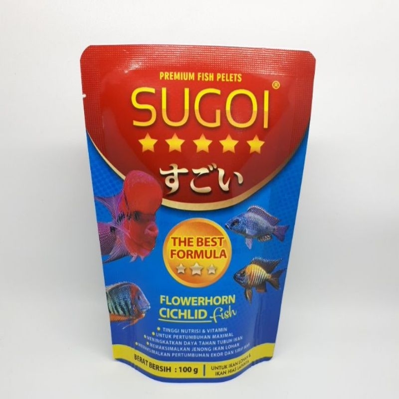 SUGOI FLOWERHORN & CIHCLIDS ปลาโลฮันเม็ด 100g