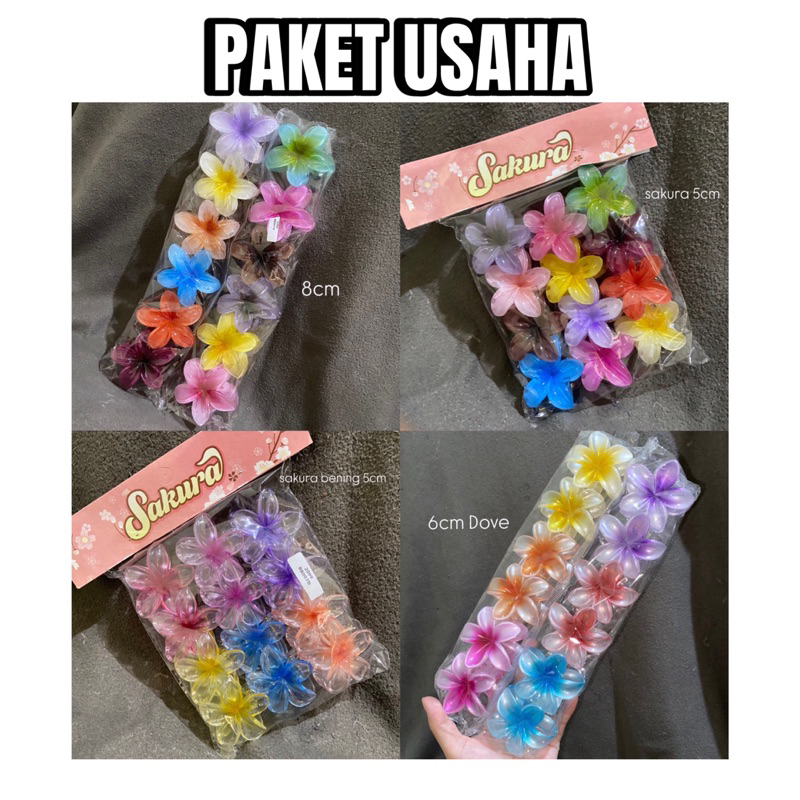 BUSINESS PACKAGE บรรจุ 6 ชิ้นขนาด 8 ซม. ขายส่ง 8 ซม. คลิปดอกไม้กัมพูชา Plumeria Bali Tropical Theme 