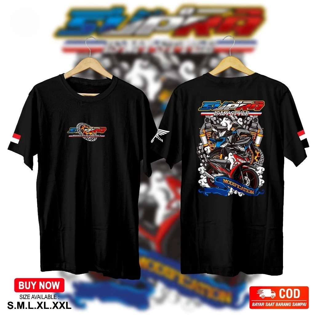 เสื้อยืด HONDA SUPRA HONDA SUPRA DISTRO T-SHIRTS เสื้อยืดผู้ชายและผู้หญิง