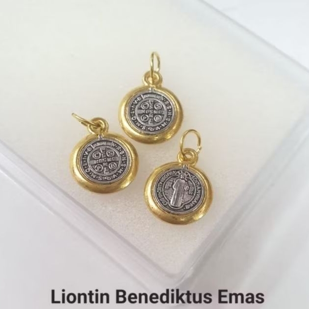 เนื้อหา: 12 ชิ้น - จี้ทอง Benedict/ Benedict 1.4ซม