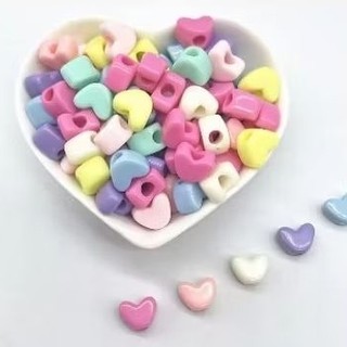 ISI 20PCS MANIK MOTE AKRILIK LOVE 12MM LUBANG BESAR BAHAN KERAJINAN TANGAN DIY CANTIK BERKUALITAS
