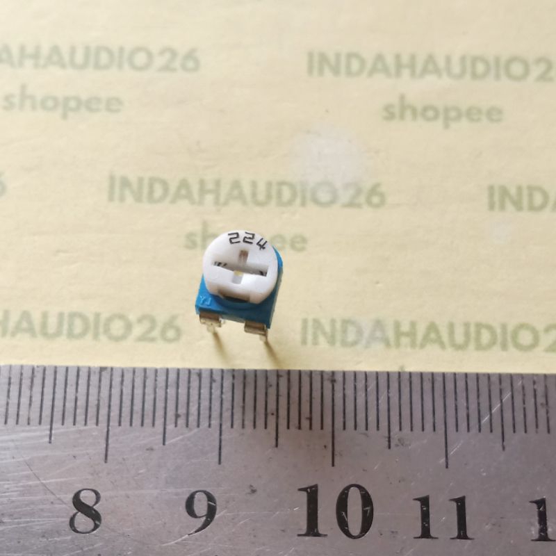 5PCS VR 224 trimpot BLUE WHITE 220K ตัวต้านทานตัวแปร 220 KILO OHM MINI potentiometer 3 ฟุต 220000 เค