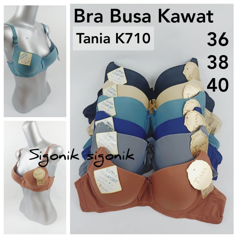 Tania TN K710 ผู้ใหญ่ผู้หญิง Underwire Foam Bra ขนาด 36 38 40 ถ้วย C ขนาดใหญ่ Jumbu Supersoft วัสดุห