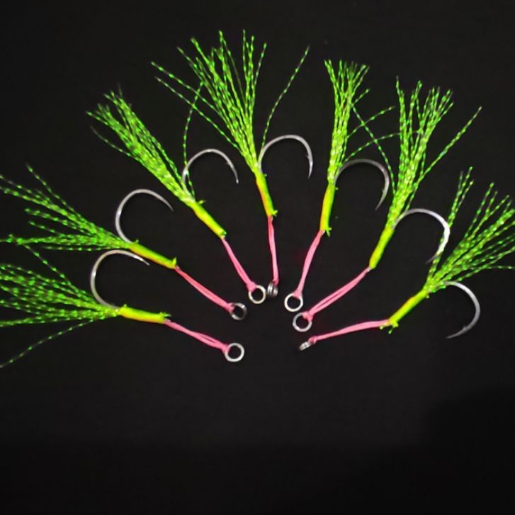 Assist hooks micro jig 40g 60g 80g โลหะ jig assist โลหะ jig killer