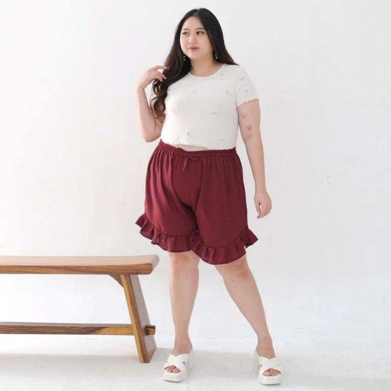 BB Pants (75KG - 100KG) SUPER JUMBO Airtuflow Crinkle Shorts สําหรับทุกกิจกรรม HOTPANTS RUFFLE SHORT