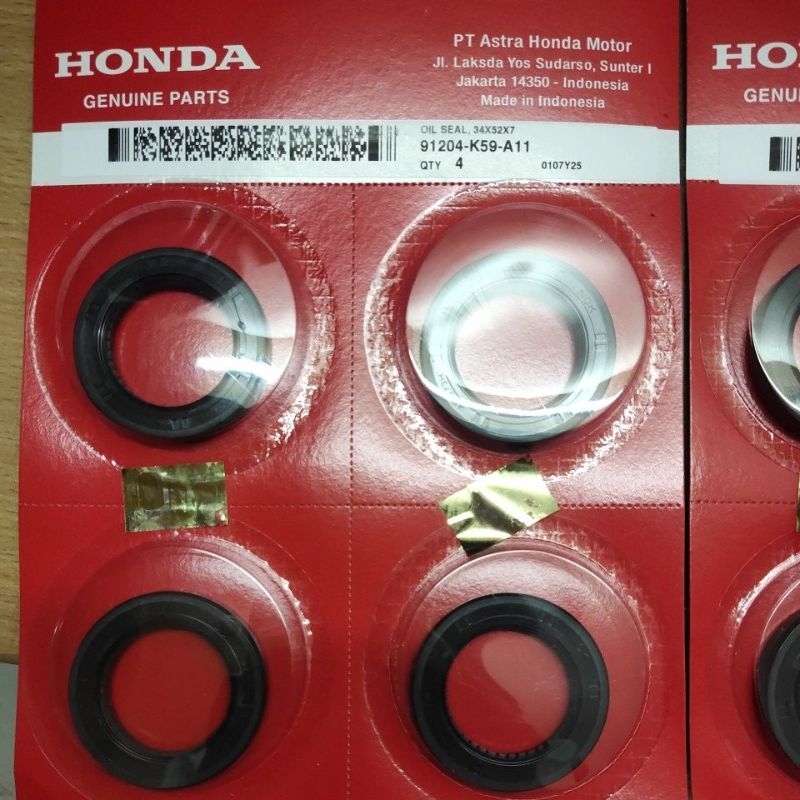 ORIGINAL HONDA WHEEL SEAL REAR WHEEL SEAL VARIO 125 FI, VARIO 150 91204-K59-A11