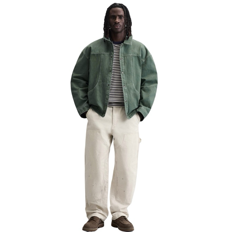จัดส่งฟรี SAI - LABORE WORK JACKET BOXY CANVAS OUTER SHIRT
