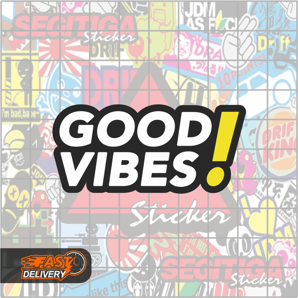 สติ๊กเกอร์ Good Vibes ขนาด 6.5 x 3 ซม
