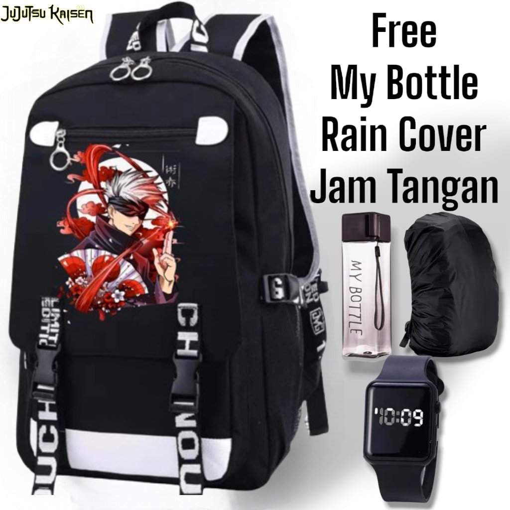 HIJAZ BAG - Jujutsu Kaisen Gojo Satoru กระเป๋านักเรียนอนิเมะสําหรับเด็กชายและเด็กหญิง