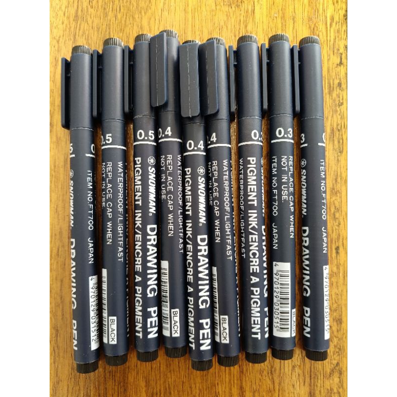 SNOWMAN DRAWING PEN PIGMENT INK/ENCRE A PIGMENT กันน้ํา