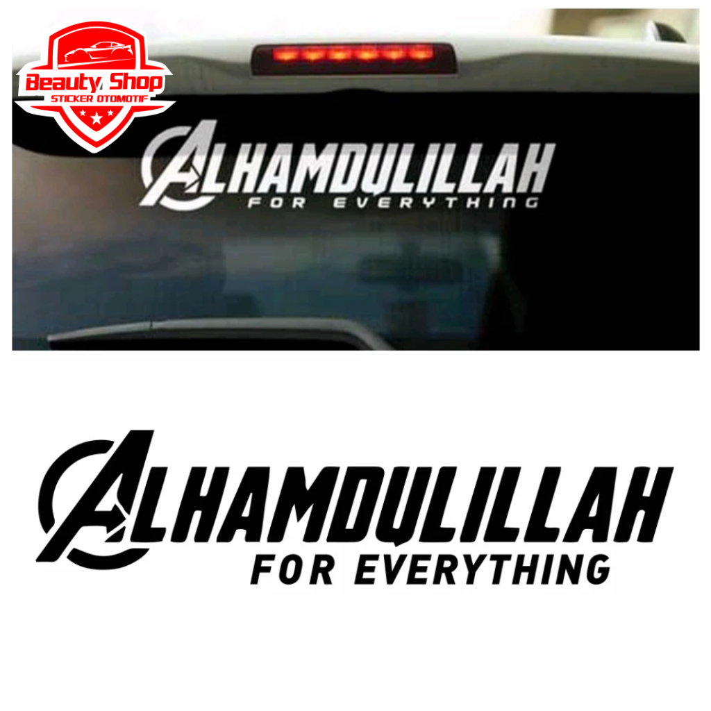 Mashallah สติ๊กเกอร์ติดกระจกรถยนต์อิสลาม Alhamdulilah สําหรับทุกสิ่ง Pick Up ประตูกระจกรถบรรทุก