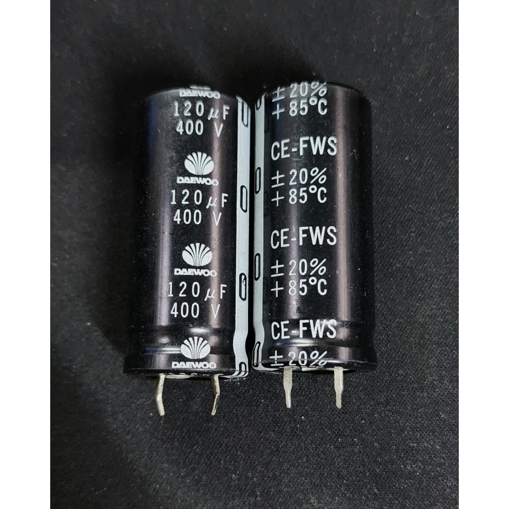 Elco Capacitor 120uf 400v Daewoo - 85oC ของแท้