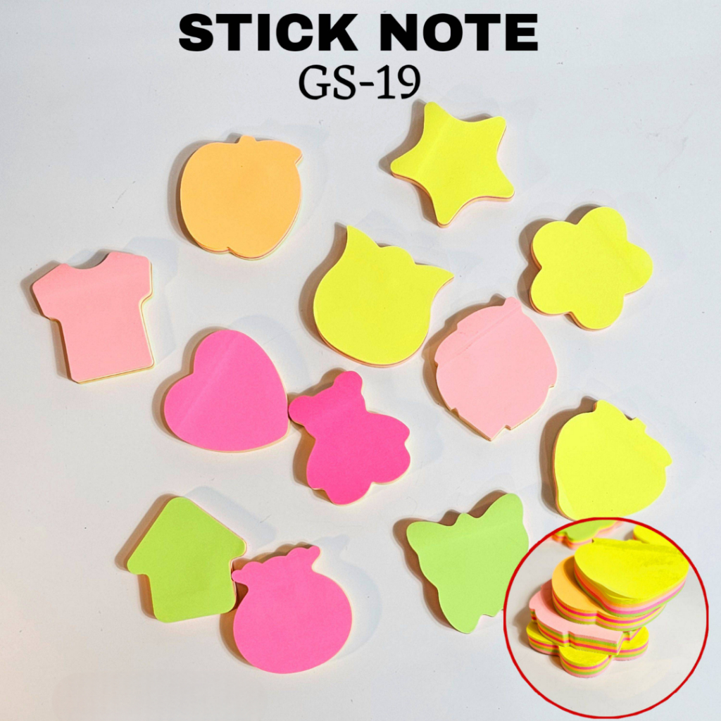MJ Sticky Note 3x3/100 Rainbow Shape/Stick Note/Stick Notes
