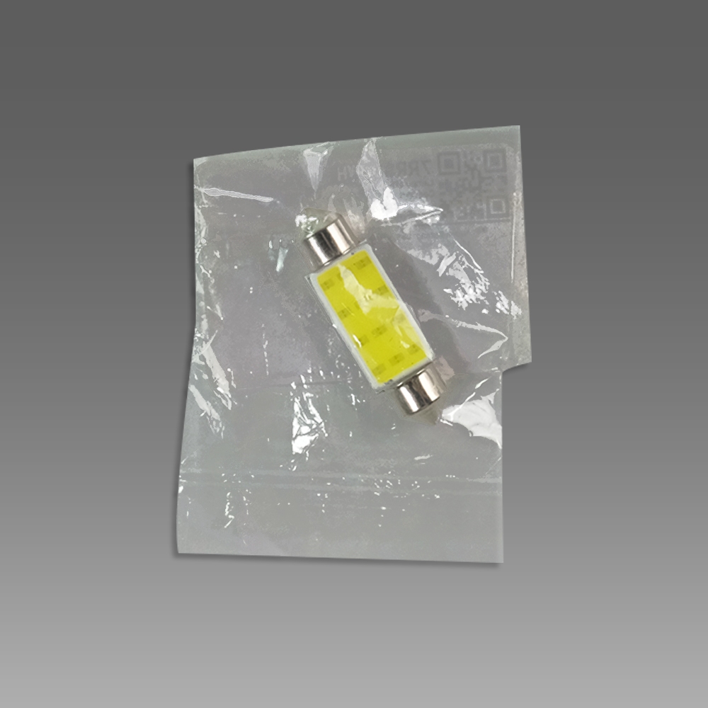 ไฟภายในรถ LED Plate Dome Light C5W 2W Cool White 1 PCS 39mm - BA9S - สีขาว