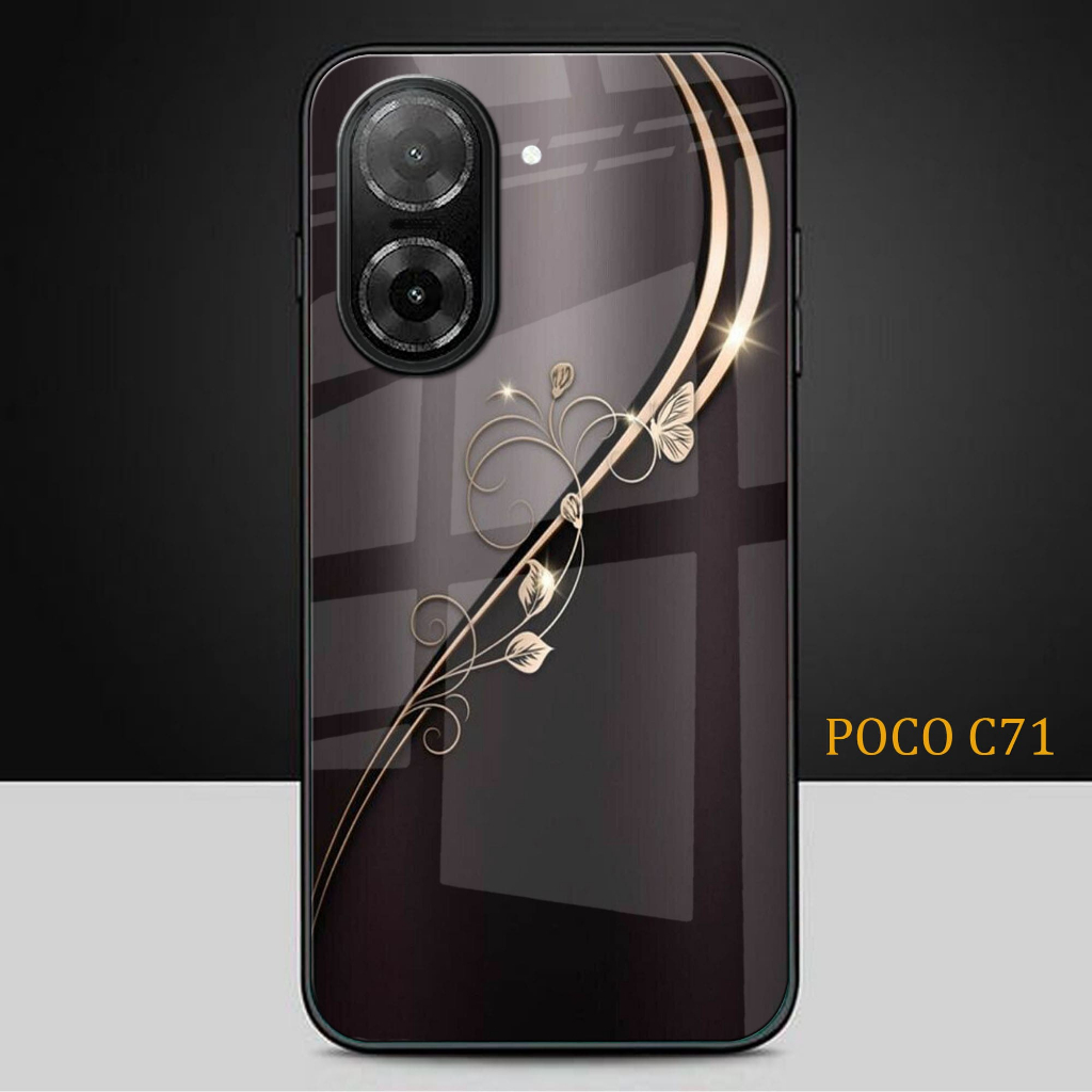 HP Glitter Glass เคสโทรศัพท์สําหรับ POCO C71 - เคสโทรศัพท์ POCO C71 - K21