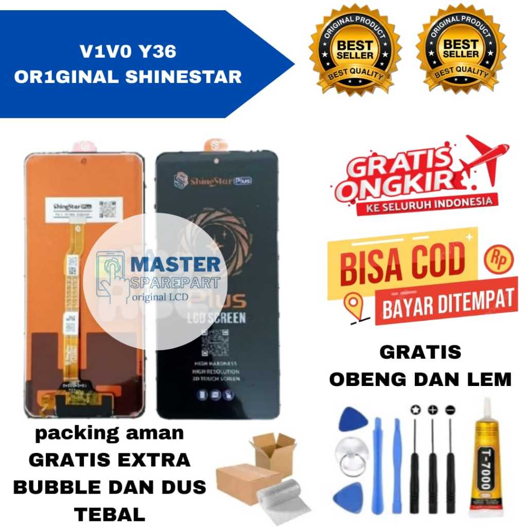 LCD สําหรับ SHINESTAR VIVO Y36 FULLSET GLUE + SCREWDRIVER
