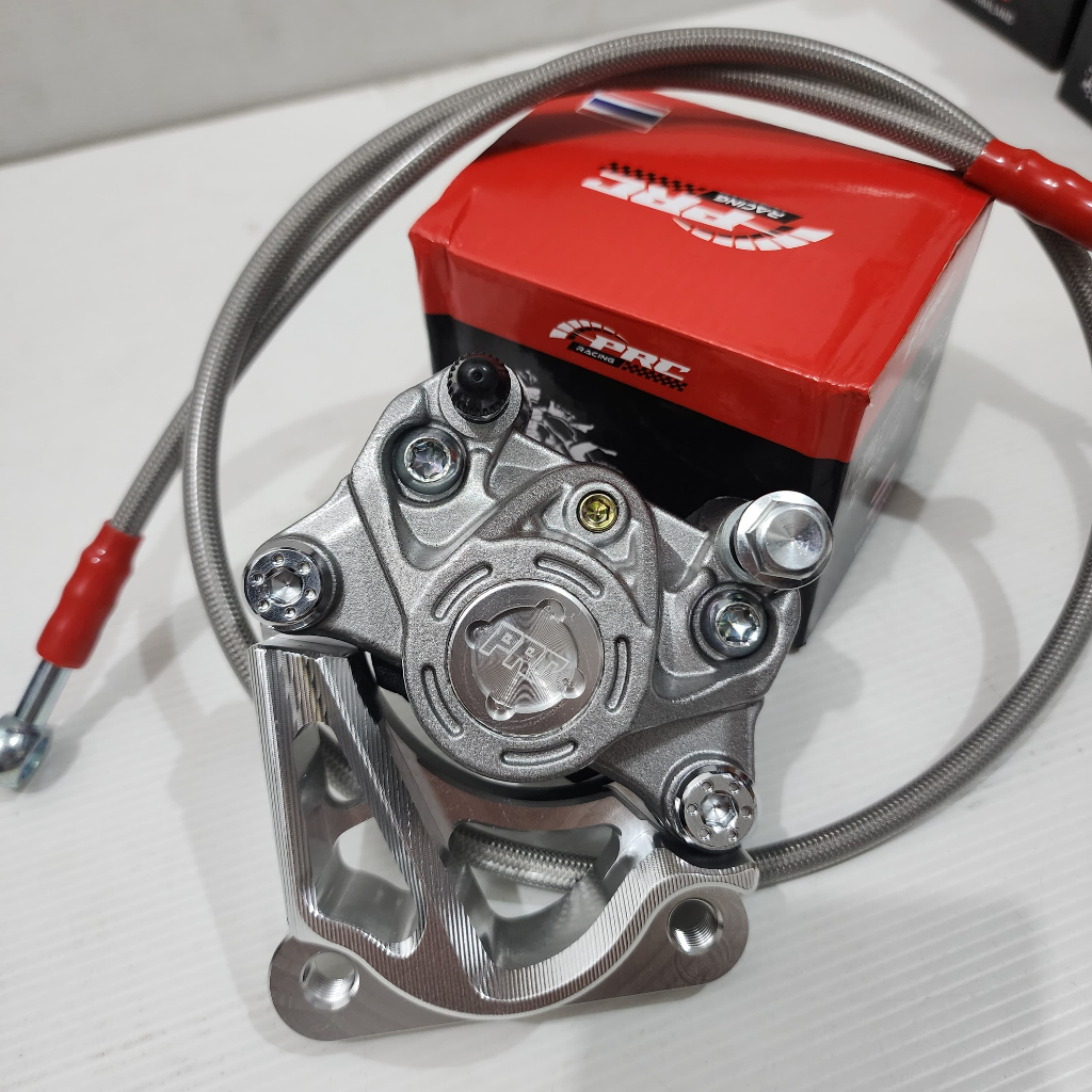 ขายึดพร้อมคาลิปเปอร์ PRC 2piston assy babet + ท่อสําหรับ jupiter z / นกฮูก / vega 04 / f1 / fizr / v