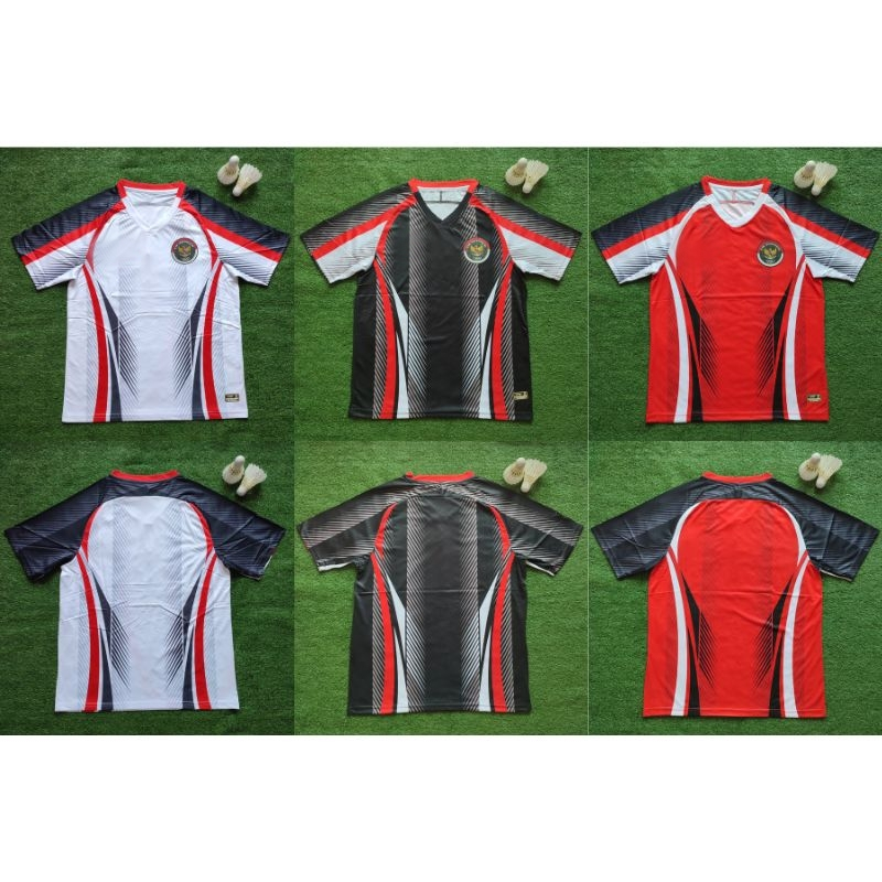 ชุดเสื้อแบดมินตันชายโอลิมปิกนําเข้า 2020 - ล21308 สีแดง