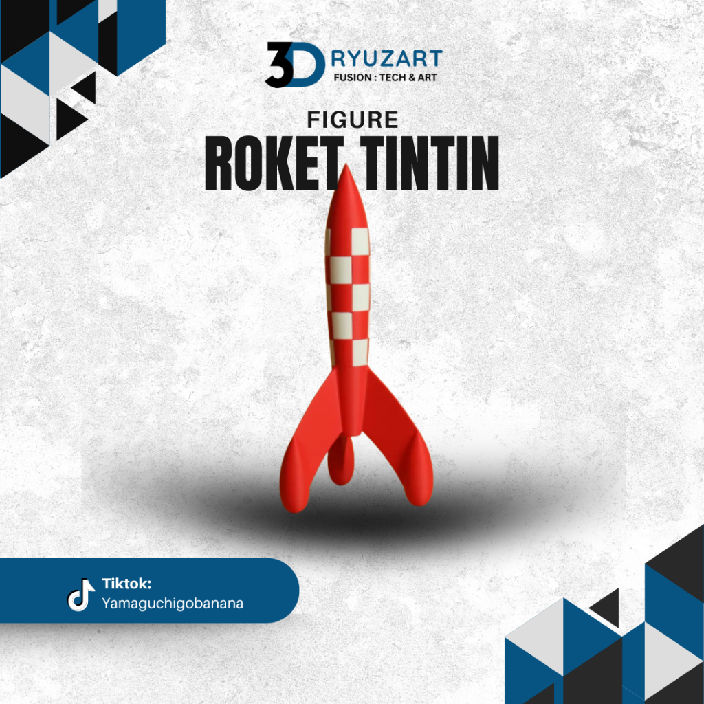 Tintin Rocket/Unique Display of Tintin Comic Ikonik/Tintin Rocket Display/Tintin Rocket figure/Tinti