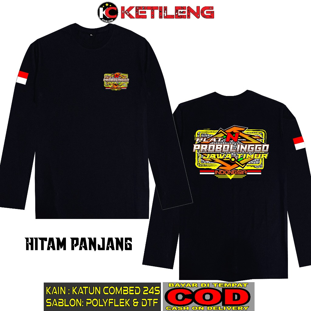 PLAT N PROBOLINGGO M2 เสื้อยืด, THICK 24S COMBED COTTON MATERIAL, เสื้อยืด DISTRO, เสื้อยืด COOL